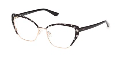 Guess Gu50122 Women's Glasses, Gold, Size 54 In Black