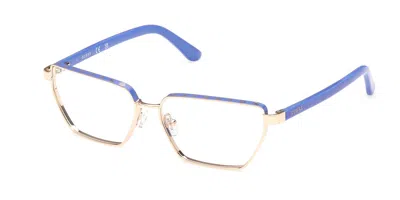 Guess Gu50123 Women's Glasses, Gold, Size 55 In Blue