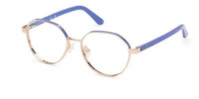 Guess Gu50124 Women's Glasses, Gold, Size 53 In Blue