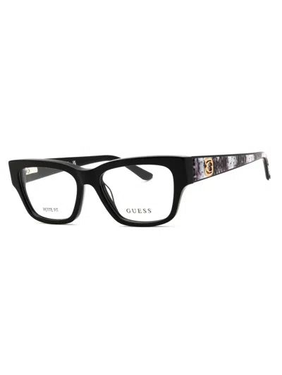 Guess Gu50126 Eyeglasses In 005 - Black/other/clear Demo Lens