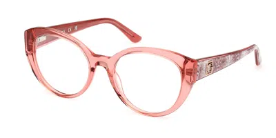 Guess Gu50127 Women's Glasses, Pink, Size 53 In Animal Print