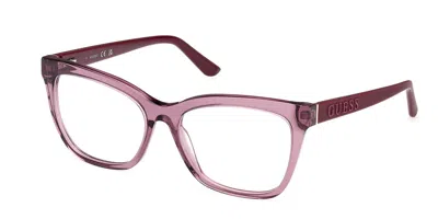 Guess Gu50172 Women's Glasses, Purple, Size 55 In Pink