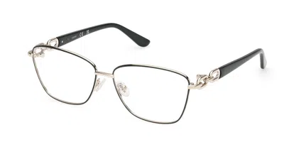 Guess Gu50179 097 Women's Glasses Green Size 55 - Free Lenses - Blue Light Block Available In Matte Dark Green On Gold