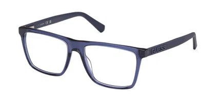 Guess Gu50186 Men's Glasses, Blue, Size 55