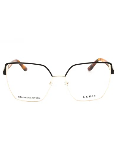 Guess Gu50229 Eyeglasses In 049 - Matte Dark Brown/clear Demo Lens