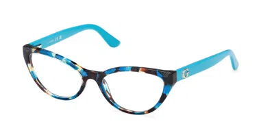 Guess Gu50236 087 Women's Glasses Tortoiseshell Size 54 - Free Lenses - Blue Light Block Available In Turquoise,tortoise