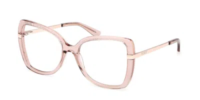 Guess Gu50245 057 Occhiali Da Vista Marroni Per Donna (solo Montatura) In Pink