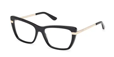 Guess Gu50246 001 Occhiali Da Vista Neri Per Donna (solo Montatura) In Black