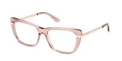 Guess Gu50246 057 Occhiali Da Vista Marroni Per Donna (solo Montatura) In Pink