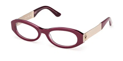 Guess Gu50315 081 Occhiali Da Vista Purple Per Donna (solo Montatura) In Burgundy
