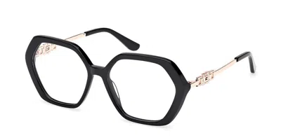 Guess Gu50317 001 Occhiali Da Vista Neri Per Donna (solo Montatura) In Black