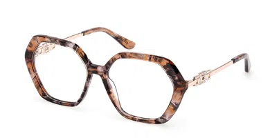 Guess Gu50317 074 Occhiali Da Vista Tartarugatishell Per Donna (solo Montatura) In Brown