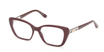 Guess Gu50358 069 Women's Glasses Burgundy Size 52 - Free Lenses - Blue Light Block Available In Brown