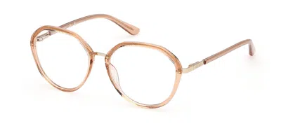 Guess Gu50387 044 Women's Glasses Gold Size 53 - Free Lenses - Blue Light Block Available In Brown