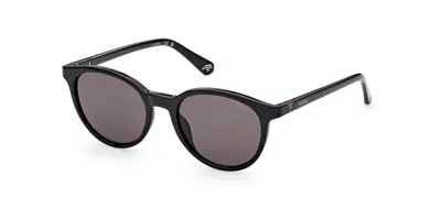 Guess Gu5216 01a Men's Sunglasses Black Size 51 In Brown