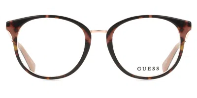Guess Gu5218 Men's Glasses, Tortoiseshell, Size 51 In Burgundy