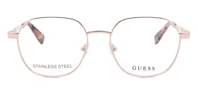 Guess Gu5222 Men's Glasses, Rose-gold, Size 50 In Gray