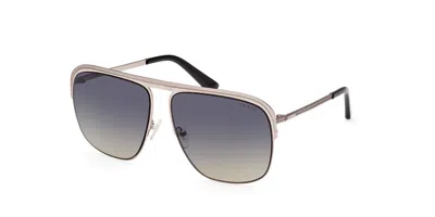 Guess Gu5225 08w Men's Sunglasses Grey Size 59 In Silver