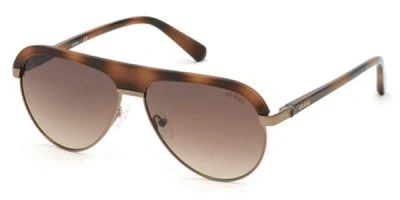 Guess Gu6937 56f Men's Sunglasses Tortoiseshell Size 59 In Brown