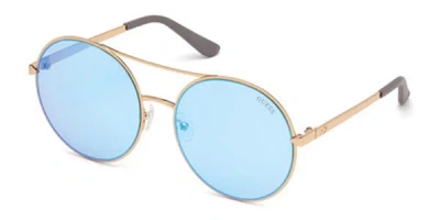 Guess Gu7559 28x Women's Sunglasses Pink Size 60 In Blue