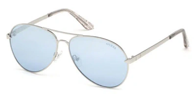 Guess Gu7616 10x Women's Sunglasses Silver Size 58