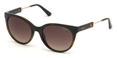 Guess Gu7619 52f Women's Sunglasses Tortoiseshell Size 55 In Brown