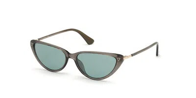 Guess Gu7656 20n Women's Sunglasses Grey Size 56 In Green