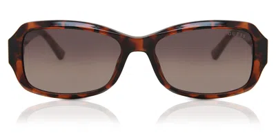 Guess Gu7683 52f Women's Sunglasses Tortoiseshell Size 55 In Brown