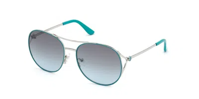 Guess Gu7686 87w Women's Sunglasses Green Size 59