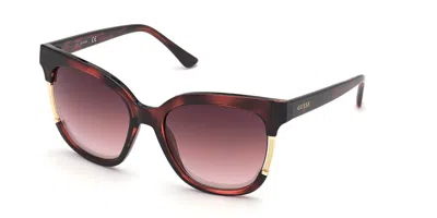 Guess Gu7726 71t Women's Sunglasses Burgundy Size 55 In Brown