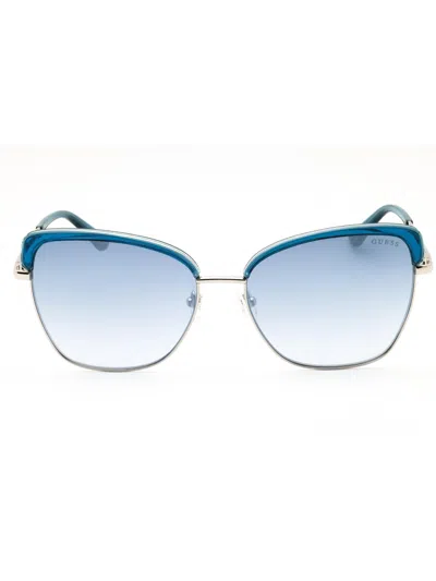 Guess Gu7738 Sunglasses In Shiny Blue / Gradient Blue