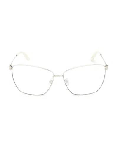 Guess Gu7745 Sunglasses In Shiny Dark Nickeltin / Smoke Mirror