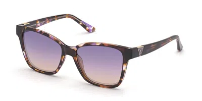 Guess Gu7776 83z Women's Sunglasses Tortoiseshell Size 54 In Purple
