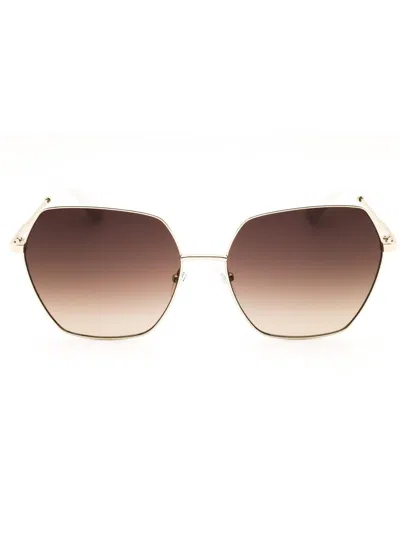 Guess Gu7785 Sunglasses In Gold / Gradient Brown