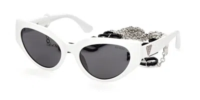 Guess Gu7787 21a Women's Sunglasses White Size 57