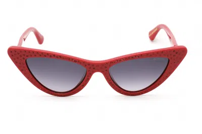 Guess Gu7810 Sunglasses In Red/smoke