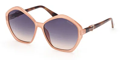 Guess Gu7813 72w Women's Sunglasses Pink Size 58