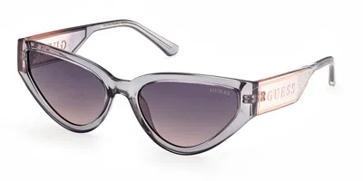 Guess Gu7819 20b Women's Sunglasses Pink Size 56 In Transparent Grey