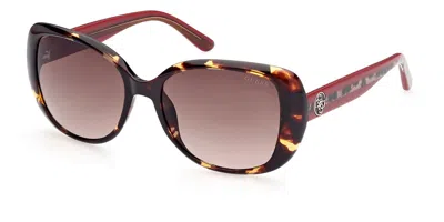 Guess Gu7822 52f Women's Sunglasses Tortoiseshell Size 56 In Brown