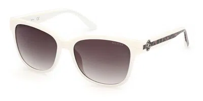 Guess Gu7823 25p Women's Sunglasses White Size 56 In Multi