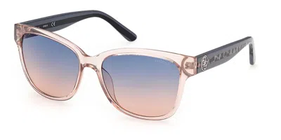 Guess Gu7823 57w Occhiali Da Sole Marroni Per Donna In Blue