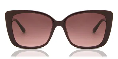 Guess Gu7829 69f Women's Sunglasses Burgundy Size 56 In Brown