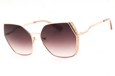 Guess Gu7843-s 28z Shiny Rose Gold/brown Gradient In Burgundy