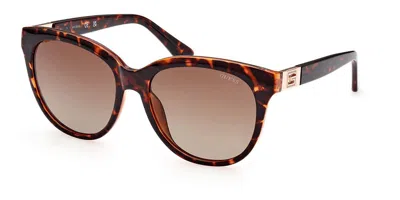 Guess Gu7850 Polarized 52h Women's Sunglasses Tortoiseshell Size 56 In Brown