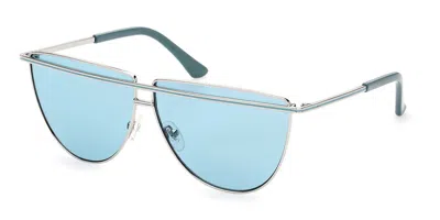 Guess Gu7852 10v Women's Sunglasses Silver Size 63 In Blue