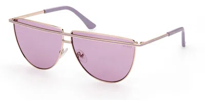 Guess Gu7852 32y Women's Sunglasses Gold Size 63 In Purple