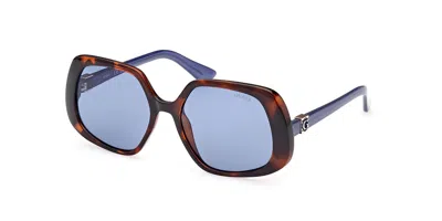 Guess Gu7862 53v Women's Sunglasses Tortoiseshell Size 56 In Brown