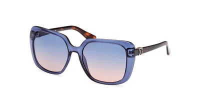 Guess Gu7863 90w Women's Sunglasses Blue Size 58