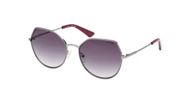 Guess Gu7867 08b Women's Sunglasses Silver Size 58 In Metallic