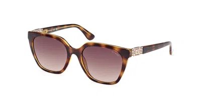 Guess Gu7870 52f Women's Sunglasses Tortoiseshell Size 55 In Brown